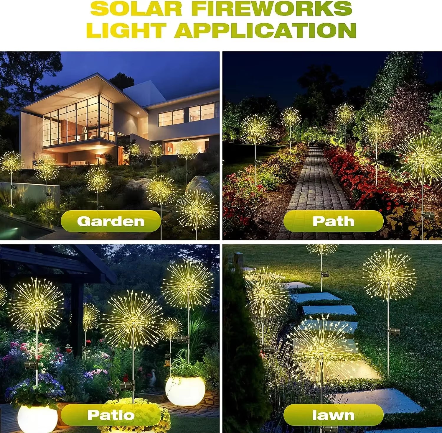 LED Solar Dandelion Fairy Lights - Waterproof Outdoor Garden Decoration for Elegant Landscape Illumination