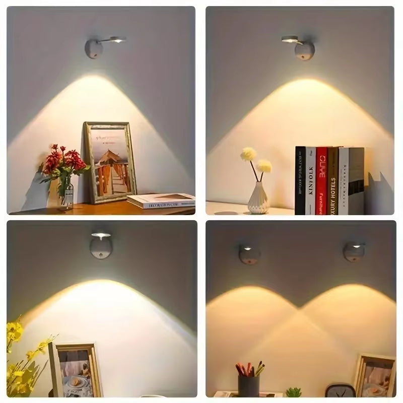 Rechargeable Wireless LED Spotlight for Effortless Installation and Impressive Wall Murals