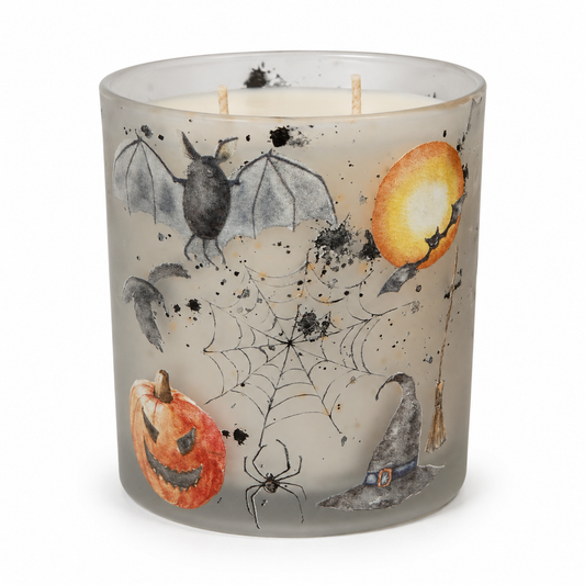 Moonlit Pumpkin 22 oz Illuminated Halloween Soy Candle - Holiday Mood