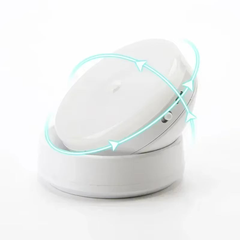 Rechargeable Wireless LED Night Lamp with Motion Sensor and 360-Degree Rotating Magnetic Base for Kitchen and Bedside Use