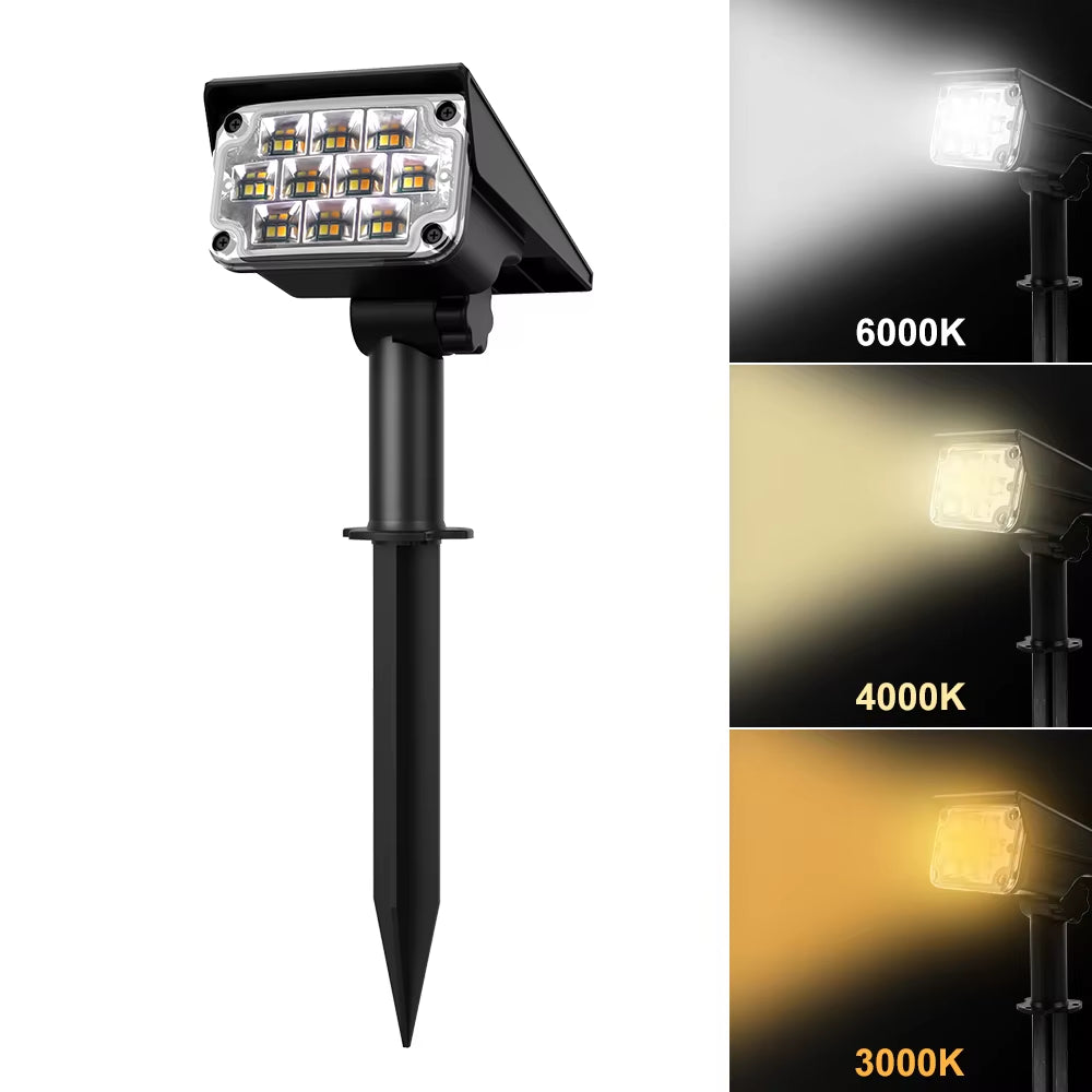 1/2/4PCS Solar Power Light Adjustable Light Temperature Solar Garden Light Outdoor IP65 Solar Lamp Super Bright Solar Spotlight