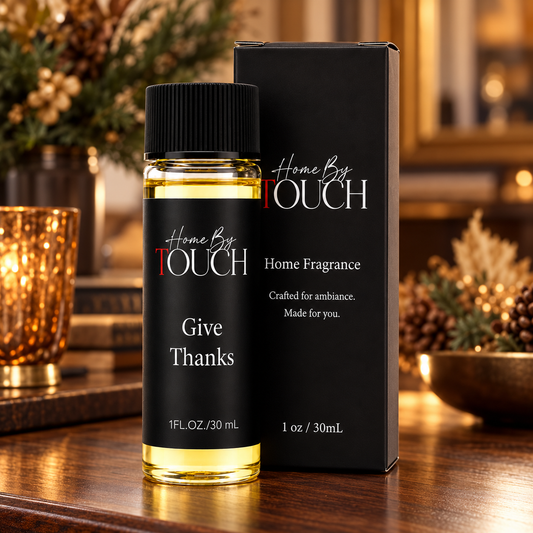 Give Thanks (to the man that smells this good) — Luxury Fragrance Oil in a styled fragrance oil product photograph