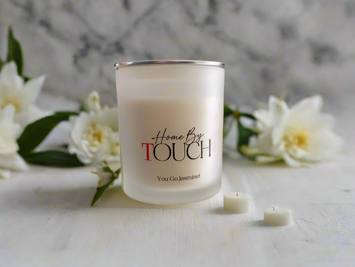 You Go, Jasmine! Candle | Elegant Floral Scented Soy Candle – Home By TOUCH - Home By TOUCH