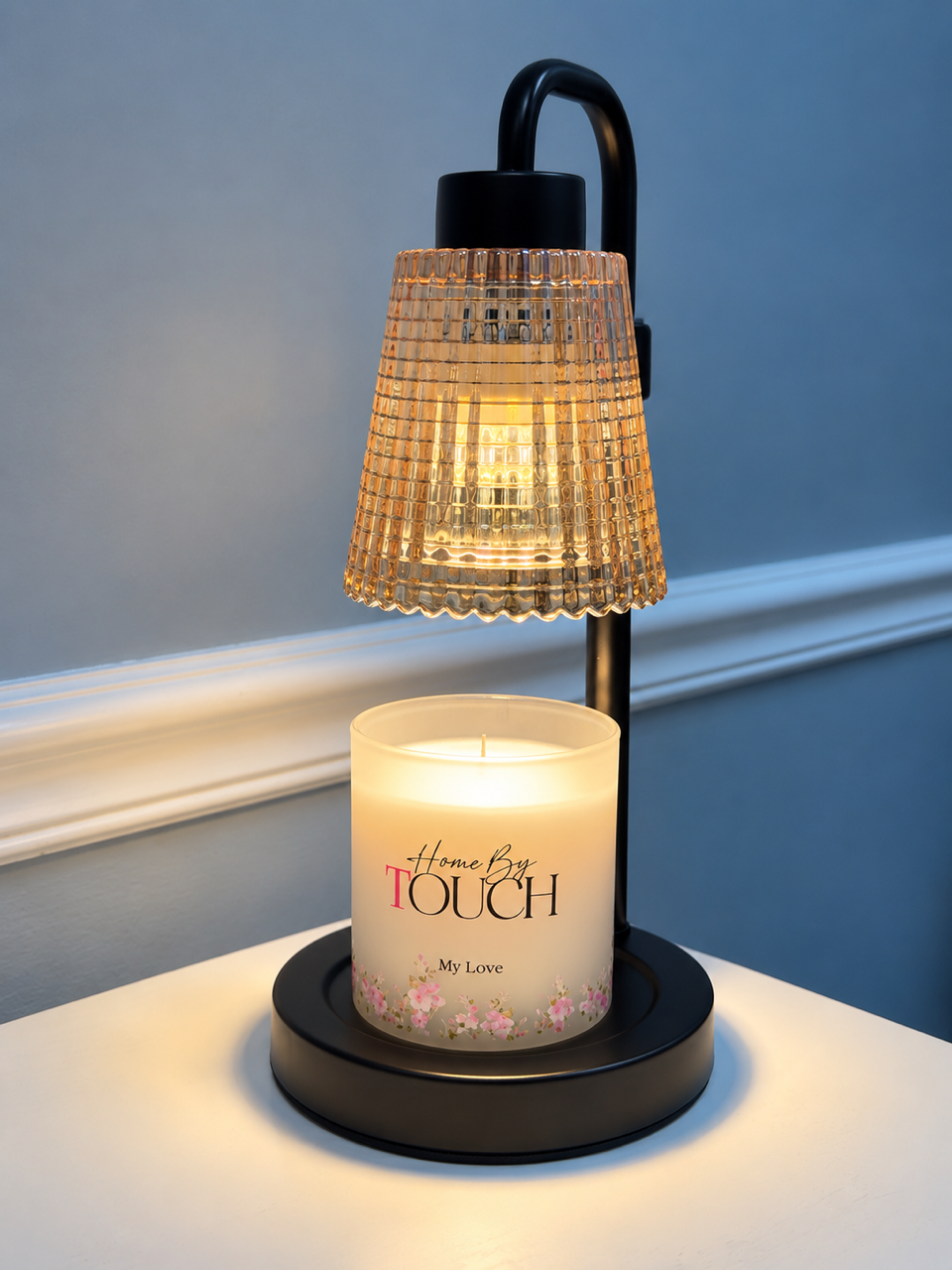 Home By TOUCH LuxeGlow Adjustable Candle Warmer Lamp with Time