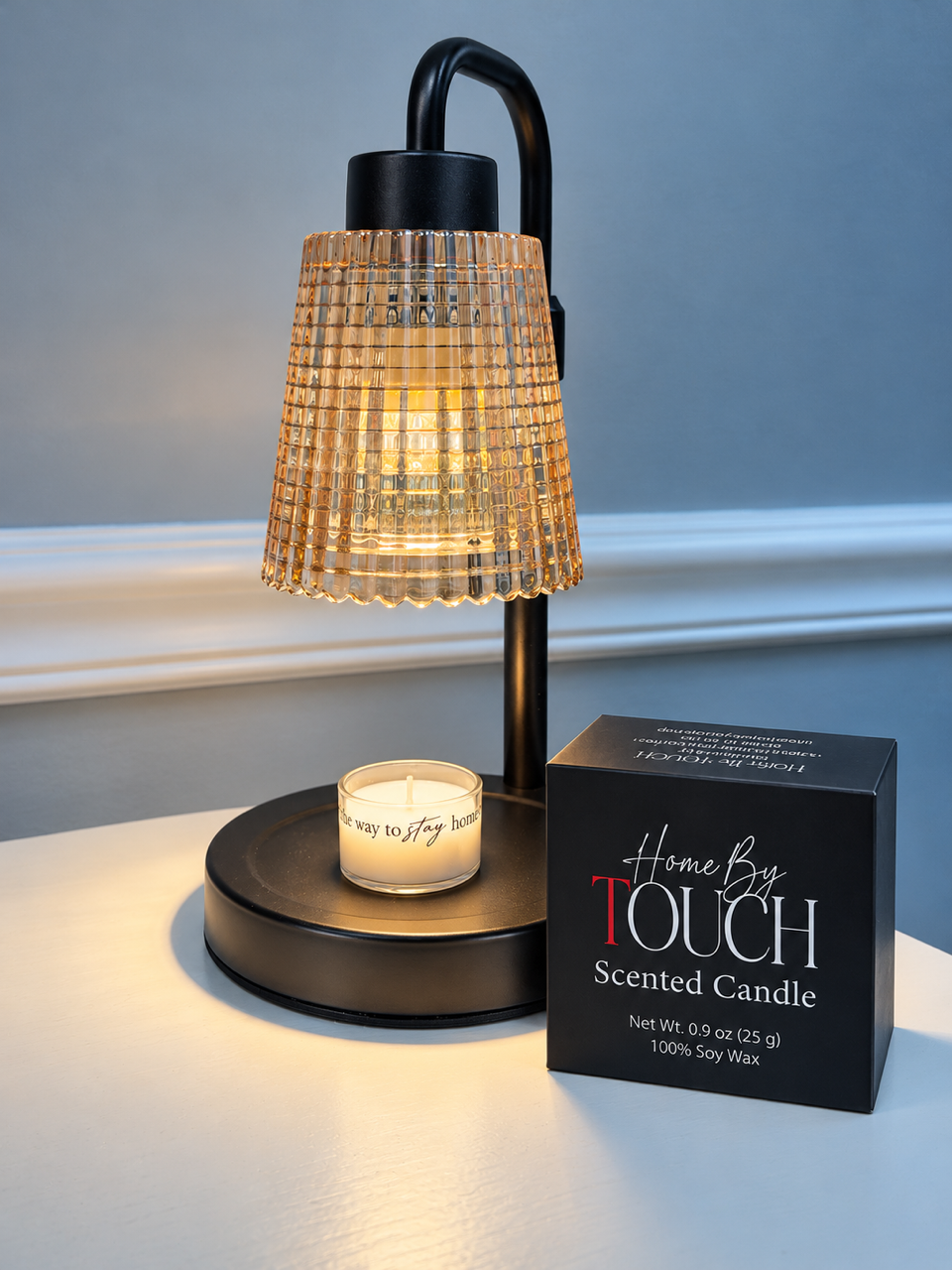 Home By TOUCH LuxeGlow Adjustable Candle Warmer Lamp with Time