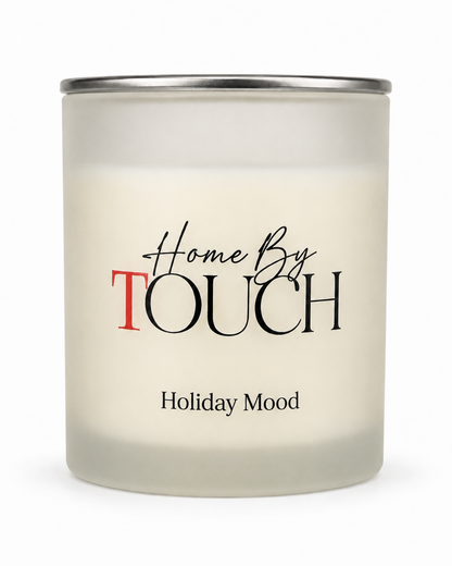 Holiday Mood Luxury Soy Candle – Vanilla & Warm Woods | Home By TOUCH
