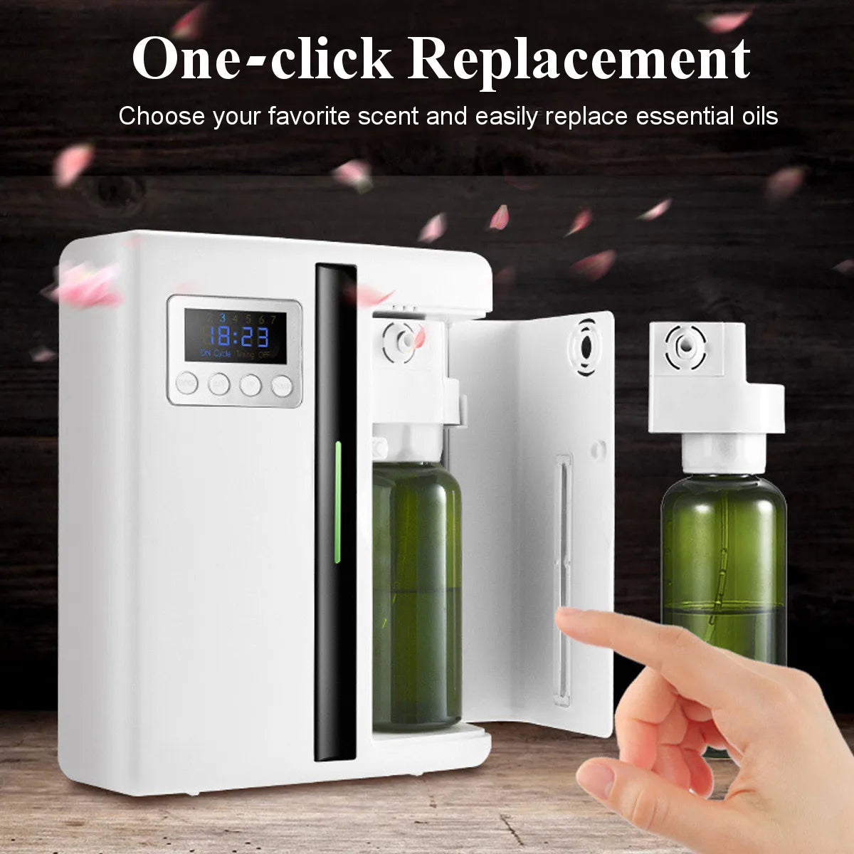 Powerful HVAC Smart Aroma Diffuser, 160 ml tank, cold-air diffusion, timer control, wall-mounted—ideal for any setting