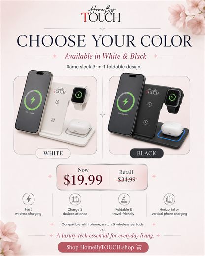 3-in-1 Foldable Magnetic Wireless Charger | Home By TOUCH