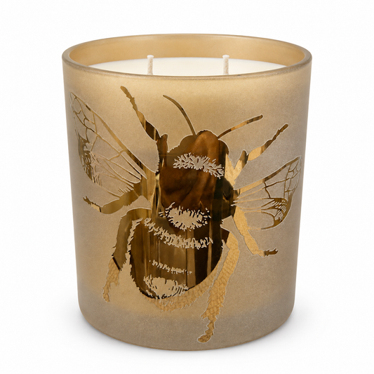 Gilded Bumblebee 22 oz Illuminated Soy Candle - Holiday Mood