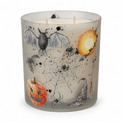 Moonlit Pumpkin 22 oz Illuminated Halloween Soy Candle - Holiday Mood | Home By TOUCH