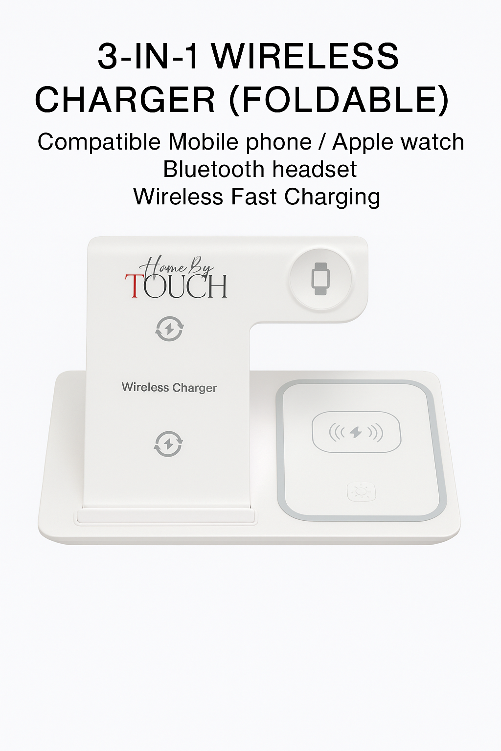 Home By Touch™ 3-in-1 Foldable Magnetic Wireless Charger (Apple Devices Only)