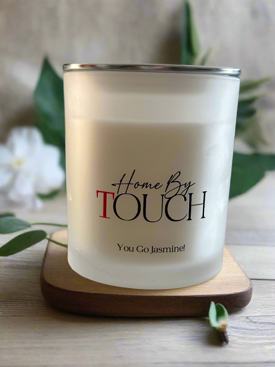 You Go, Jasmine! Candle | Elegant Floral Scented Soy Candle – Home By TOUCH - Home By TOUCH
