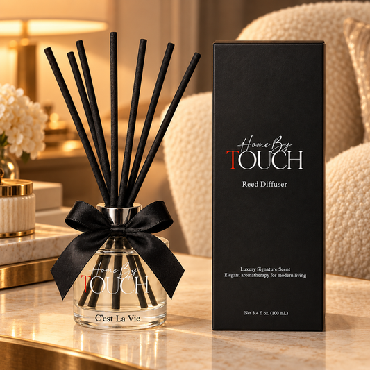 C’est La Vie — Luxury Reed Diffuser in a styled reed diffuser product photograph