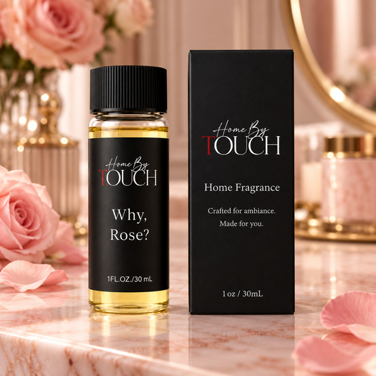 Why, Rose? — Luxury Fragrance Oil in a styled fragrance oil product photograph